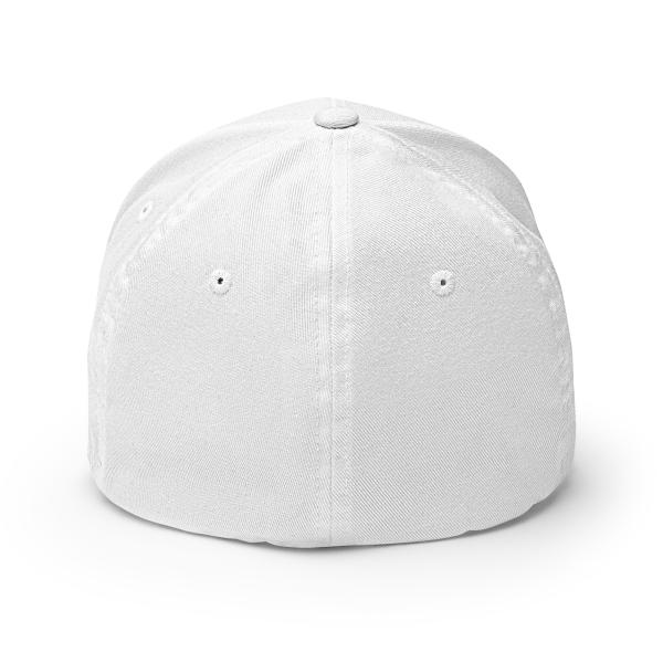 ALL WHITE Logo FlexFit Cap - Image 4